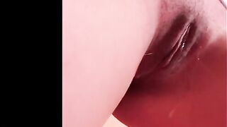 Female Cum: Grool leaking on my leg after cumming! #4