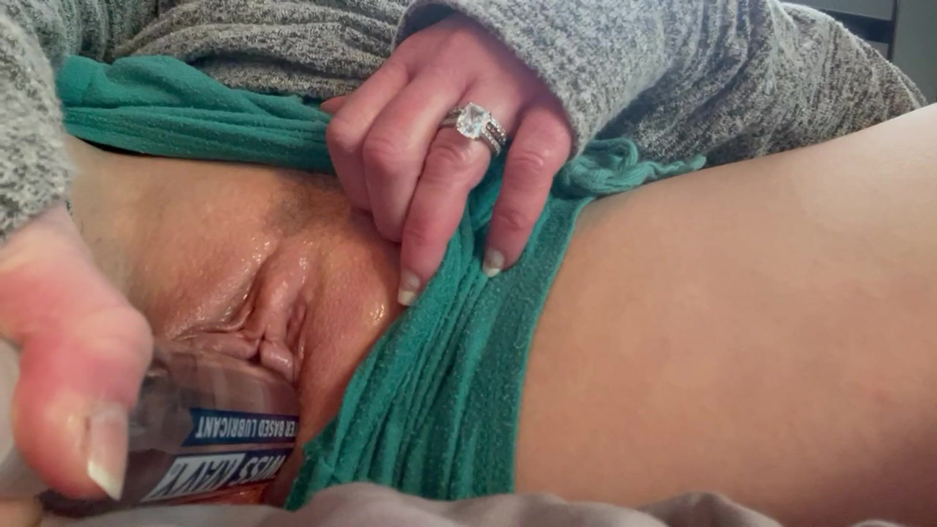 No dildo within reach, so I lubed up.