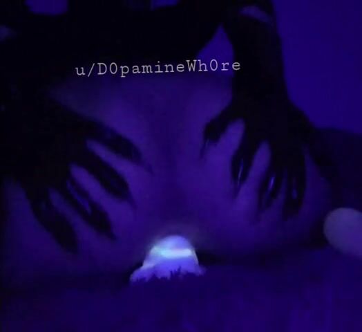 Back at it again! Gripping rainbow glowing dragon dick~