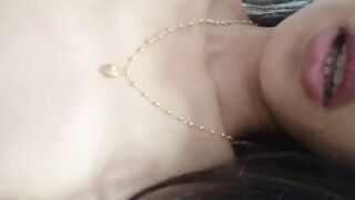 Panties to The Side: Masturbating with panties aside in the bathroom #2