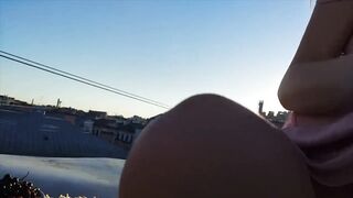 Panties to The Side: Riding on the rooftop #4